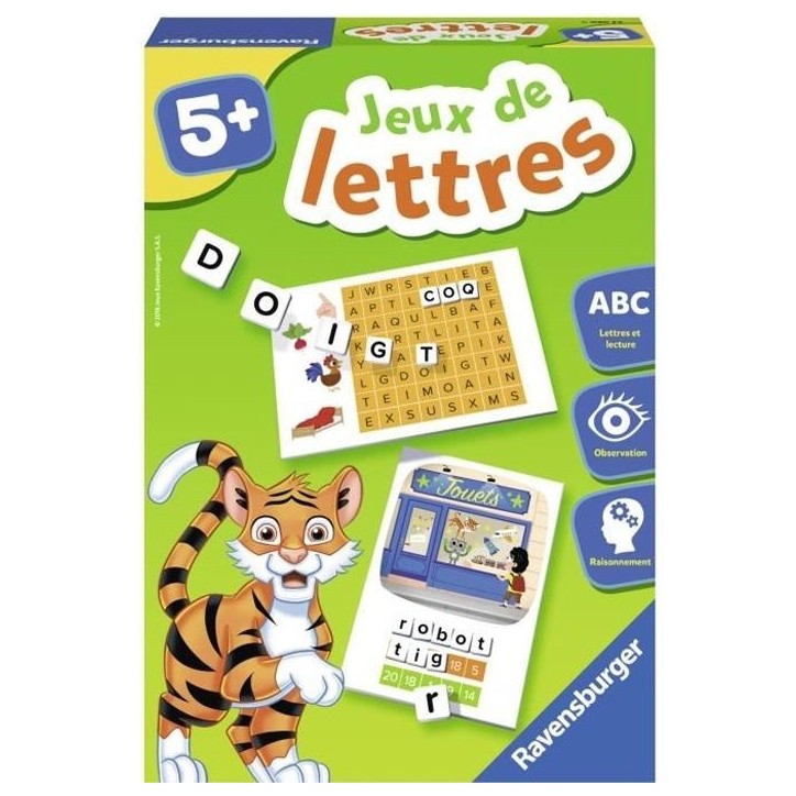 Jeux de lettres - Jeu éducatif - Initation a la lecture - Ravensburger - Des 5 ans Jeux de lettres - Jeu éducatif - Initation a la lecture - Ravensburger - Des 5 ans