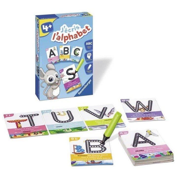 J'écris l'alphabet - Jeu éducatif - Préparation a l'écriture - Ravensburger - Des 4 ans J'écris l'alphabet - Jeu éducatif - Préparation a l'écriture - Ravensburger - Des 4 ans