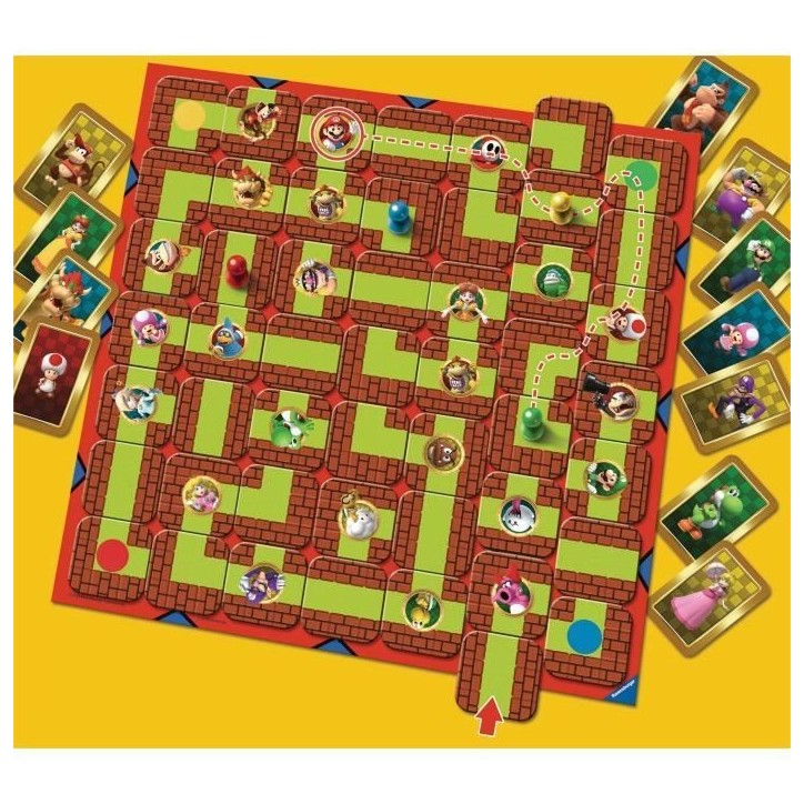 Labyrinthe SUPER MARIO, Jeu de société famille, Chasse au trésor dans un labyrinthe en mouvement, Des 7 ans, Ravensburger Labyrinthe SUPER MARIO, Jeu de société famille, Chasse au trésor dans un labyrinthe en mouvement, Des 7 ans, Ravensburger