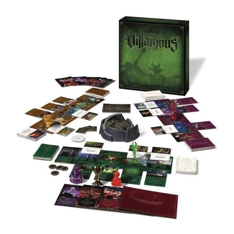 Villainous Disney Jeu de stratégie famille, immersif et diabolique, 2 Villainous Disney Jeu de stratégie famille, immersif et diabolique, 2