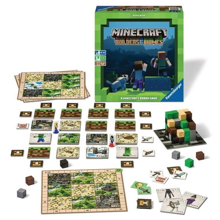 Minecraft Builders & Biomes, Jeu Société, Issu Du Vidéo Multilingue (français Inclus), Ravensburger, 26132 Minecraft Builders & Biomes, Jeu Société, Issu Du Vidéo Multilingue (français Inclus), Ravensburger, 26132