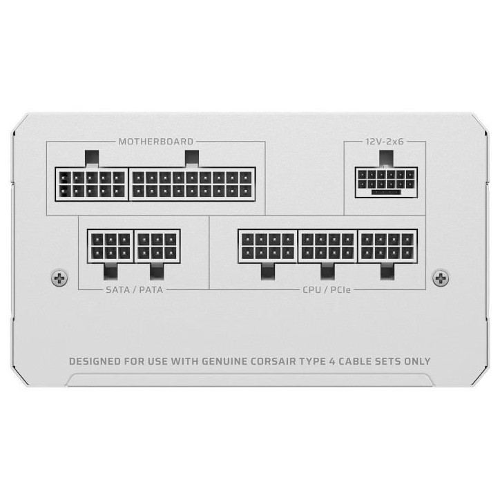Alimentation PC - CORSAIR - CP-9020293-EU - RMe White Series RM850e White - 850 W - ATX 3.1 Alimentation PC - CORSAIR - CP-9020293-EU - RMe White Series RM850e White - 850 W - ATX 3.1