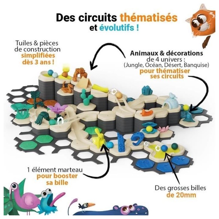 Gravitrax Junior - Starter Set XXL My Planet 184 pieces - Circuit de billes - Jeu de construction créatif - Des 3 ans -