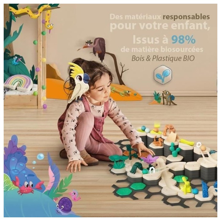 Gravitrax Junior - Starter Set XXL My Planet 184 pieces - Circuit de billes - Jeu de construction créatif - Des 3 ans -