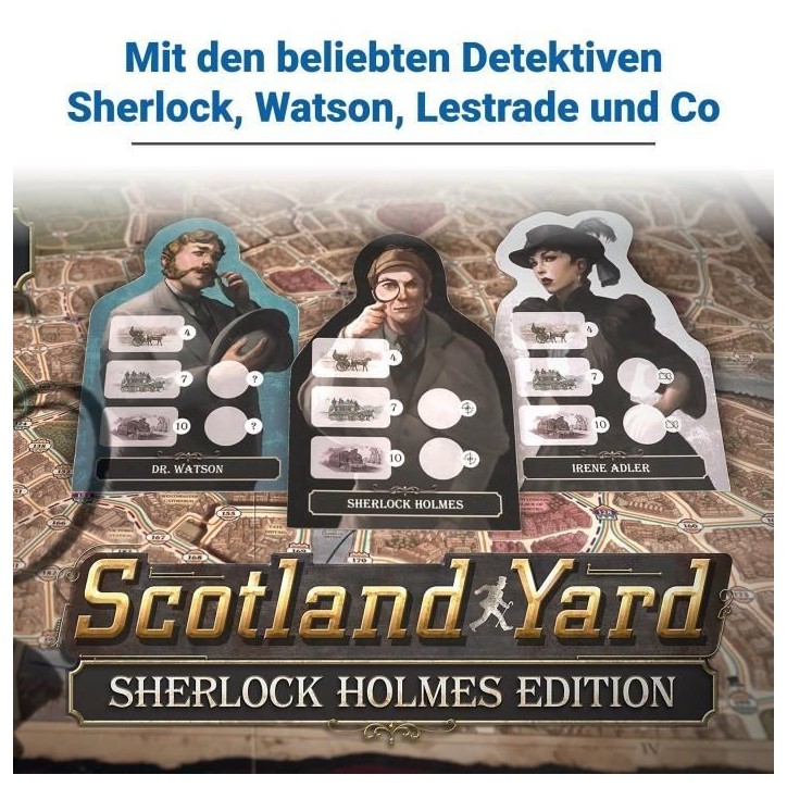 Scotland Yard Sherlock Holmes, Jeu de stratégie famille, des 10 ans, 27344, Ravensburger Scotland Yard Sherlock Holmes, Jeu de stratégie famille, des 10 ans, 27344, Ravensburger