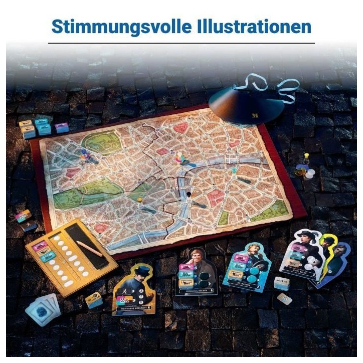 Scotland Yard Sherlock Holmes, Jeu de stratégie famille, des 10 ans, 27344, Ravensburger Scotland Yard Sherlock Holmes, Jeu de stratégie famille, des 10 ans, 27344, Ravensburger