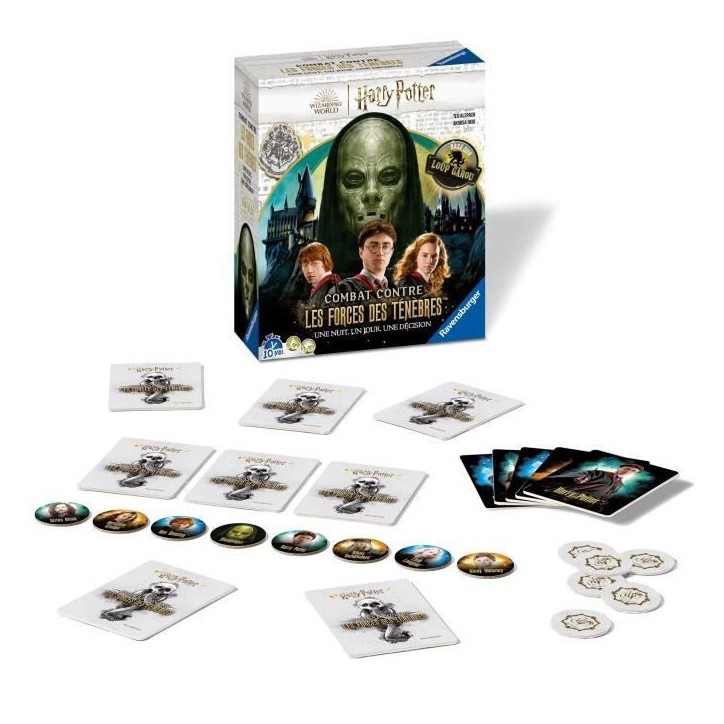Jeux de société Harry Potter Combat contre les forces de ténebres, basé sur le jeu Loup-Garou, Des 9 Ans, Ravensburger, 2735 Jeux de société Harry Potter Combat contre les forces de ténebres, basé sur le jeu Loup-Garou, Des 9 Ans, Ravensburger, 2735