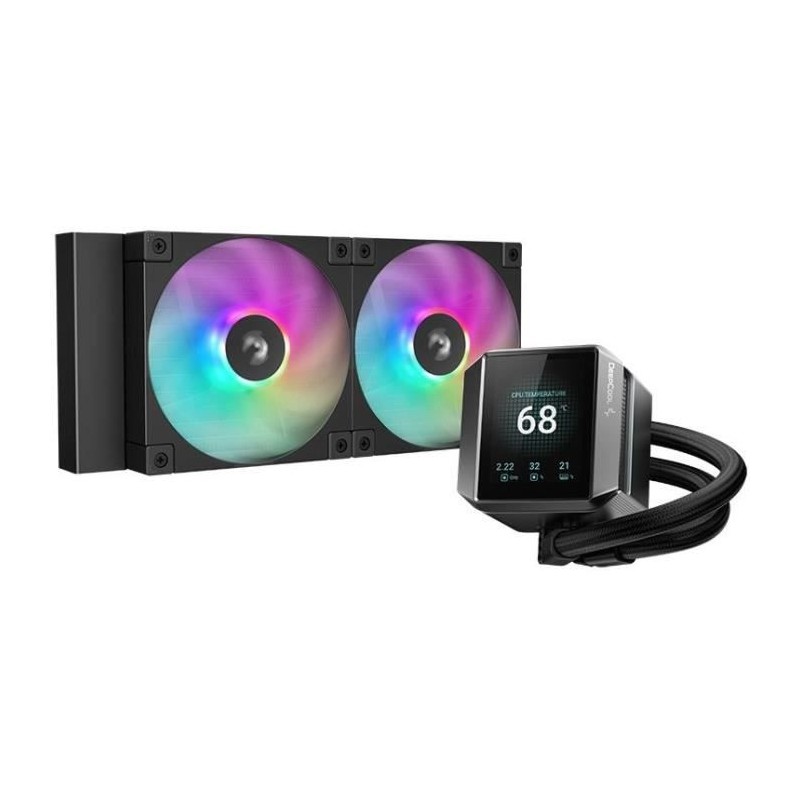 Refroidissement PC - DEEPCOOL - MYSTIQUE 240 ARGB - 12 cm - 500-2400 t Refroidissement PC - DEEPCOOL - MYSTIQUE 240 ARGB - 12 cm - 500-2400 t