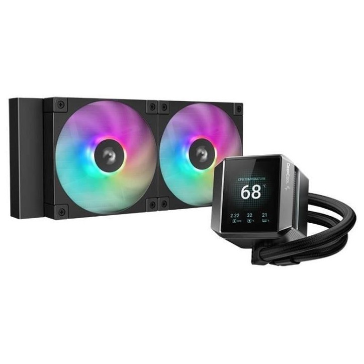 Refroidissement PC - DEEPCOOL - MYSTIQUE 240 ARGB - 12 cm - 500-2400 tr/min - Noir Refroidissement PC - DEEPCOOL - MYSTIQUE 240 ARGB - 12 cm - 500-2400 tr/min - Noir
