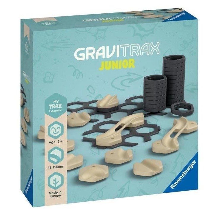 GraviTrax JUNIOR Set d'extension Rails - My Trax 35 pieces - Circuits de billes - des 3 ans - 27401 - Ravensburger GraviTrax JUNIOR Set d'extension Rails - My Trax 35 pieces - Circuits de billes - des 3 ans - 27401 - Ravensburger