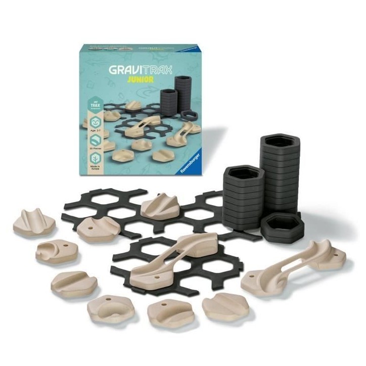 GraviTrax JUNIOR Set d'extension Rails - My Trax 35 pieces - Circuits de billes - des 3 ans - 27401 - Ravensburger GraviTrax JUNIOR Set d'extension Rails - My Trax 35 pieces - Circuits de billes - des 3 ans - 27401 - Ravensburger