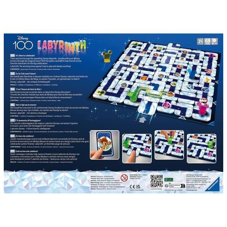 Labyrinthe Disney 100eme anniversaire - Jeu de plateau - 4005556274604 - Ravensburger Labyrinthe Disney 100eme anniversaire - Jeu de plateau - 4005556274604 - Ravensburger