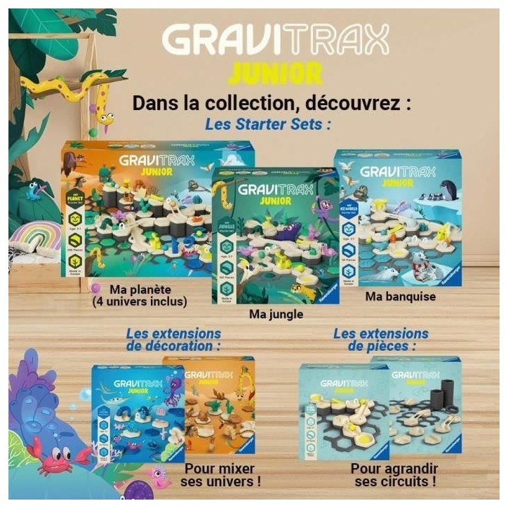 Gravitrax Junior - Starter Set My Jungle 97 pieces - Circuit de billes - Jeu de construction créatif - Ravensburger - Des 3 ans Gravitrax Junior - Starter Set My Jungle 97 pieces - Circuit de billes - Jeu de construction créatif - Ravensburger - Des 3 ans