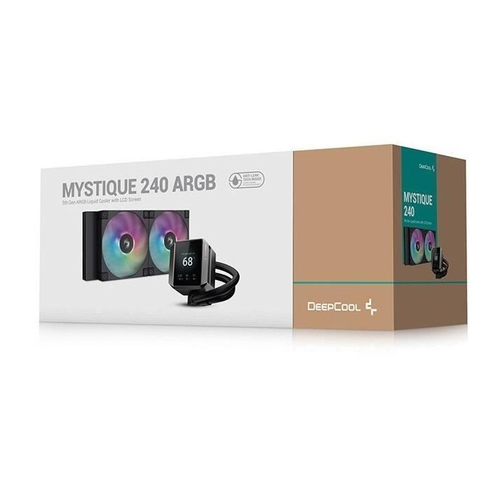 Refroidissement PC - DEEPCOOL - MYSTIQUE 240 ARGB - 12 cm - 500-2400 tr/min - Noir Refroidissement PC - DEEPCOOL - MYSTIQUE 240 ARGB - 12 cm - 500-2400 tr/min - Noir
