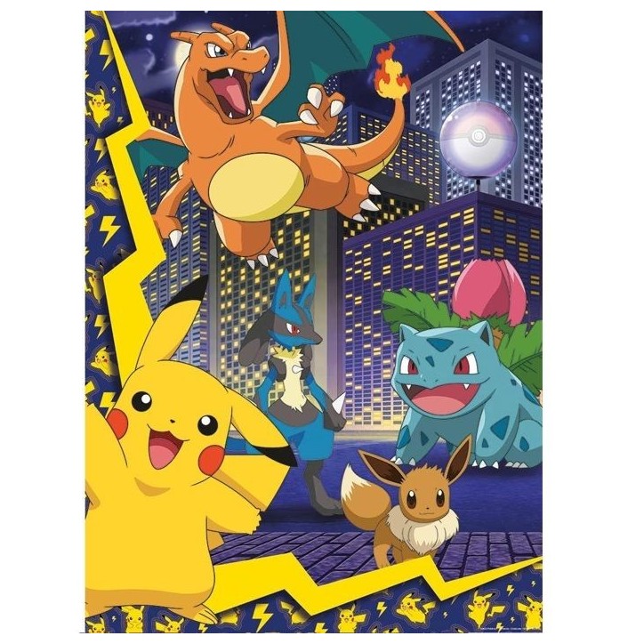 Puzzle 150 pieces La ville des Pokémon, Pokémon, Pour enfant, a partir de 7 ans, Nathan, 086189 Puzzle 150 pieces La ville des Pokémon, Pokémon, Pour enfant, a partir de 7 ans, Nathan, 086189