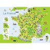 Puzzle enfant 100 pieces - Carte de France - Nathan - Trieur 3 compart