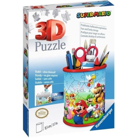Pot a crayons 3D Super Mario - Ravensburger - Puzzle enfant - 54 piece