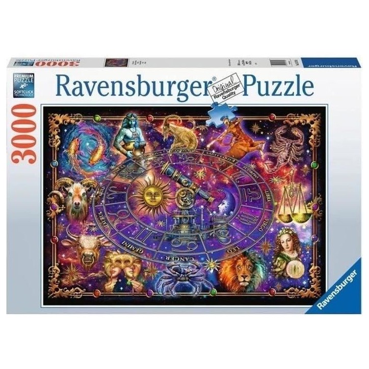 Puzzle 3000 pieces Signes du zodiaque, Puzzle adultes, Animaux, corps humain & nature, Espace, Des 14 ans, 16718, Ravensburger Puzzle 3000 pieces Signes du zodiaque, Puzzle adultes, Animaux, corps humain & nature, Espace, Des 14 ans, 16718, Ravensburger