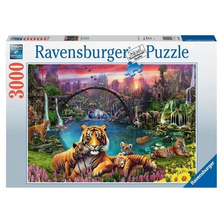 Puzzle 3000 pieces Tigres au lagon, Adulte, A partir de 14 ans, 00016719, Ravensburger Puzzle 3000 pieces Tigres au lagon, Adulte, A partir de 14 ans, 00016719, Ravensburger