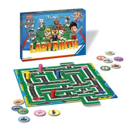 PAT'PATROUILLE Labyrinthe Jr - Ravensburger - Jeu de société enfants - Chasse au trésor dans un labyrinthe en mouvement - Des
