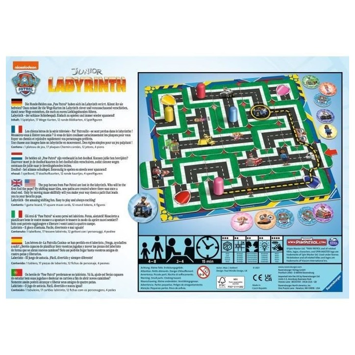 PAT'PATROUILLE Labyrinthe Jr - Ravensburger - Jeu de société enfants - Chasse au trésor dans un labyrinthe en mouvement - Des PAT'PATROUILLE Labyrinthe Jr - Ravensburger - Jeu de société enfants - Chasse au trésor dans un labyrinthe en mouvement - Des