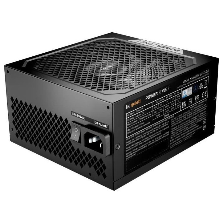 Alimentation PC - BE QUIET! - Power Zone 2 - 750 W - BP006EU - Efficacité optimale Alimentation PC - BE QUIET! - Power Zone 2 - 750 W - BP006EU - Efficacité optimale