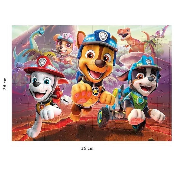 Nathan - Puzzle 60 pieces - Pat'Patrouille A la rescousse des dinosaures - Puzzle Enfant + Trieur - Des 6 ans Nathan - Puzzle 60 pieces - Pat'Patrouille A la rescousse des dinosaures - Puzzle Enfant + Trieur - Des 6 ans