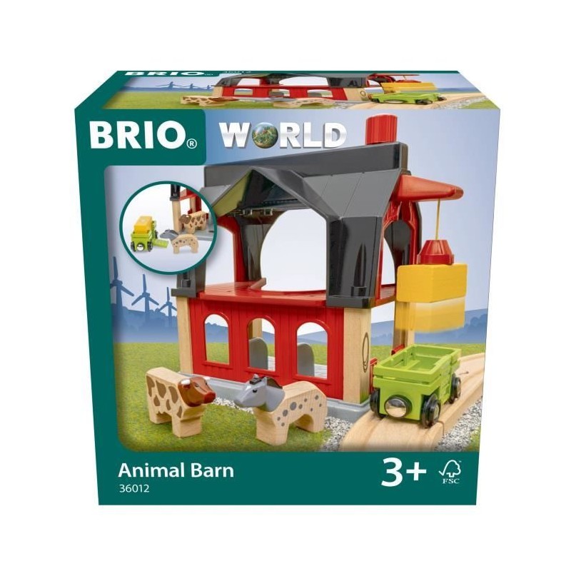 BRIO World - 36012 - Grange des animaux - Accessoire pour circuit de t BRIO World - 36012 - Grange des animaux - Accessoire pour circuit de t