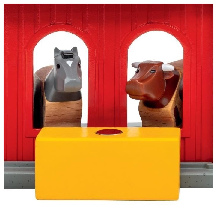 BRIO World - 36012 - Grange des animaux - Accessoire pour circuit de train en bois - Jouet pour garçons et filles des 3 ans BRIO World - 36012 - Grange des animaux - Accessoire pour circuit de train en bois - Jouet pour garçons et filles des 3 ans