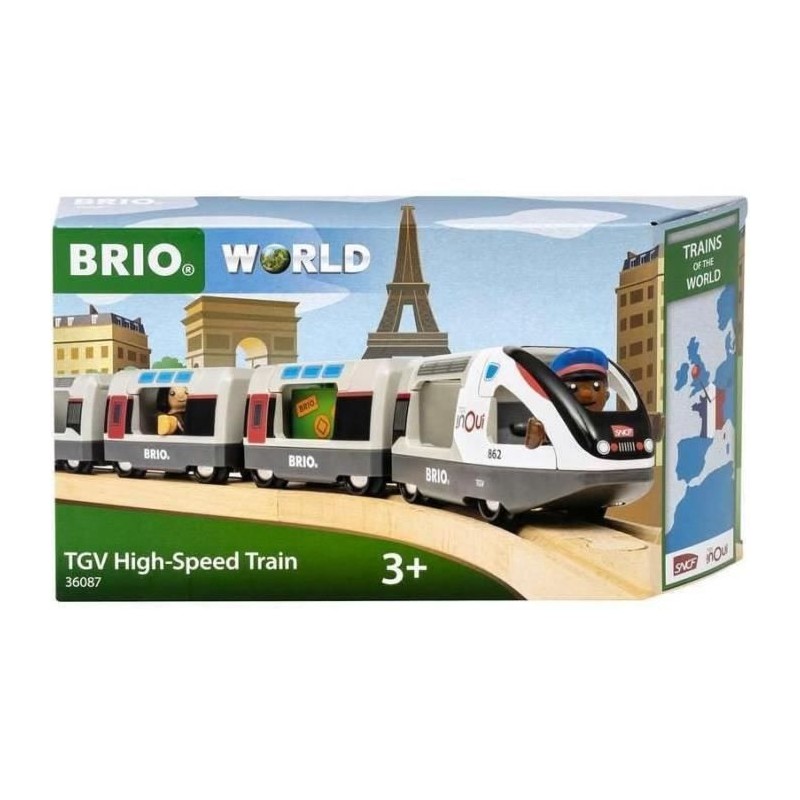 Train TGV INOUI SNCF - BRIO - Circuit en bois - des 3 ans - 36087 Train TGV INOUI SNCF - BRIO - Circuit en bois - des 3 ans - 36087