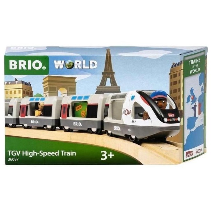 Train TGV INOUI SNCF - BRIO - Circuit en bois - des 3 ans - 36087 Train TGV INOUI SNCF - BRIO - Circuit en bois - des 3 ans - 36087