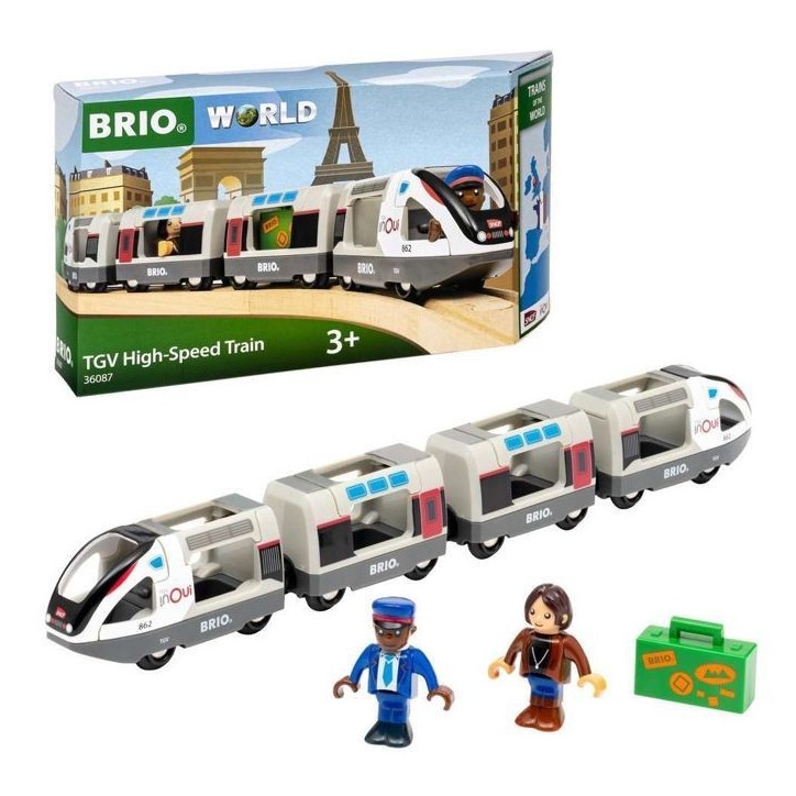 Train TGV INOUI SNCF - BRIO - Circuit en bois - des 3 ans - 36087 Train TGV INOUI SNCF - BRIO - Circuit en bois - des 3 ans - 36087
