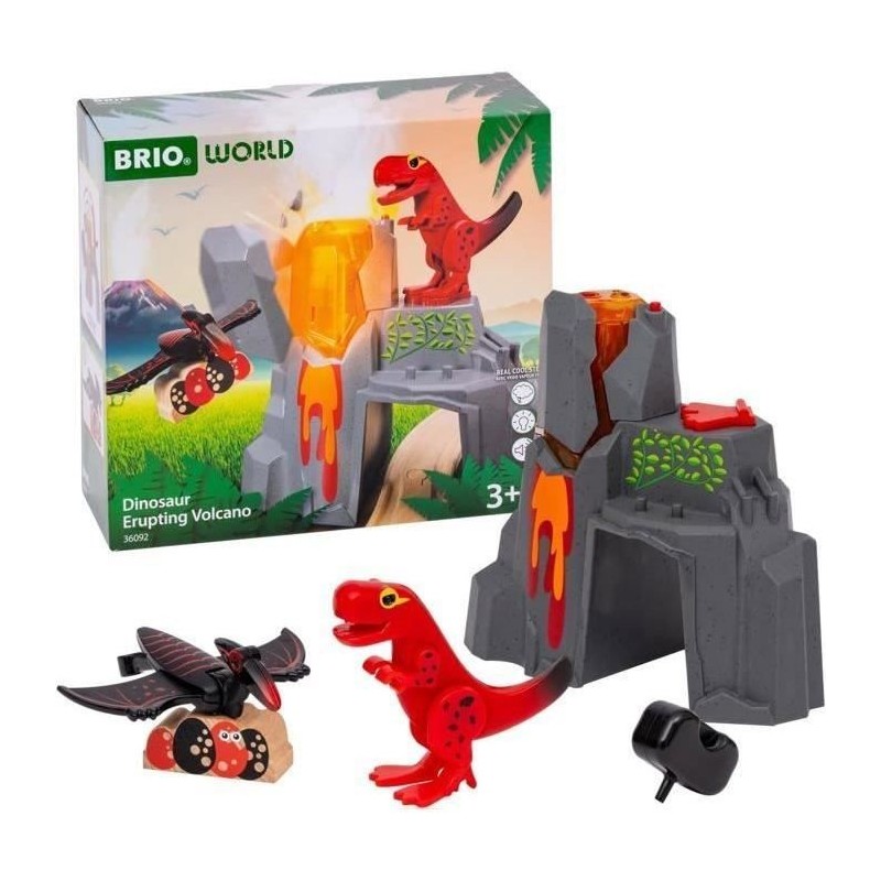 Brio Volcan en Eruption Dinosaure - Accessoire pour Circuit de Train e Brio Volcan en Eruption Dinosaure - Accessoire pour Circuit de Train e