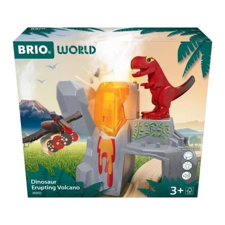 Brio Volcan en Eruption Dinosaure - Accessoire pour Circuit de Train en Bois - Action de Jeu sans Pile/avec Aimant - des 3 Ans - Brio Volcan en Eruption Dinosaure - Accessoire pour Circuit de Train en Bois - Action de Jeu sans Pile/avec Aimant - des 3 Ans -