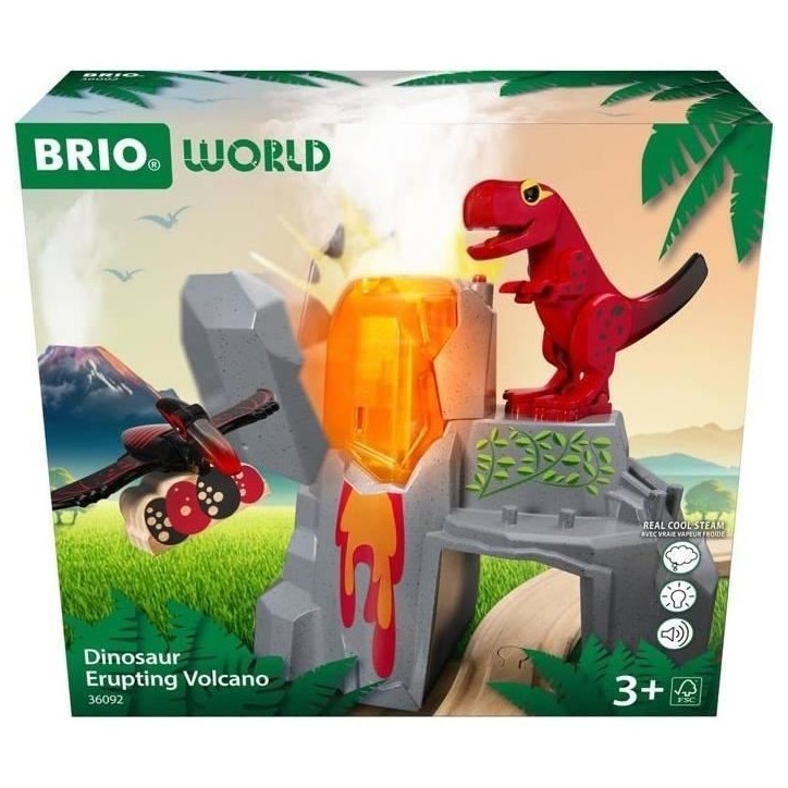 Brio Volcan en Eruption Dinosaure - Accessoire pour Circuit de Train en Bois - Action de Jeu sans Pile/avec Aimant - des 3 Ans - Brio Volcan en Eruption Dinosaure - Accessoire pour Circuit de Train en Bois - Action de Jeu sans Pile/avec Aimant - des 3 Ans -