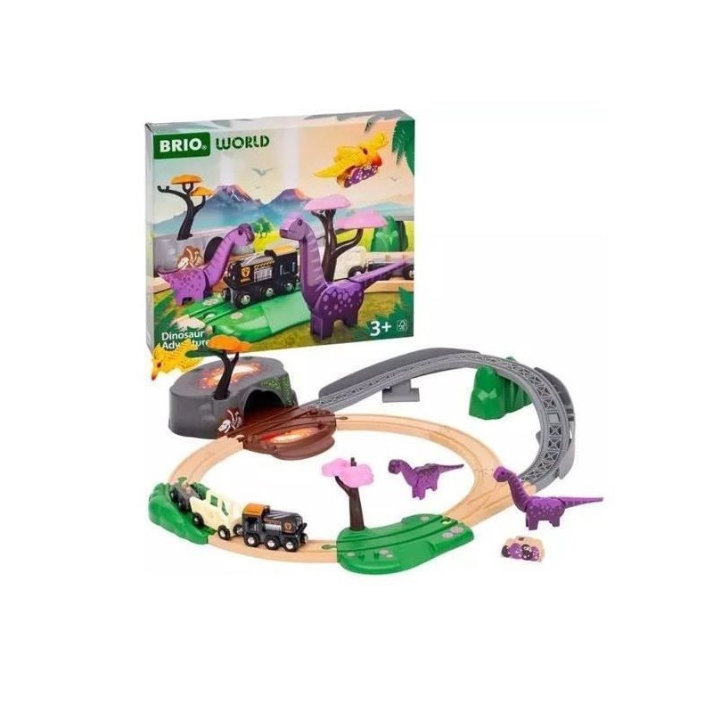 BRIO Circuit Aventure Dinosaure 21 pieces - Action de Jeu sans Pile - BRIO Circuit Aventure Dinosaure 21 pieces - Action de Jeu sans Pile -