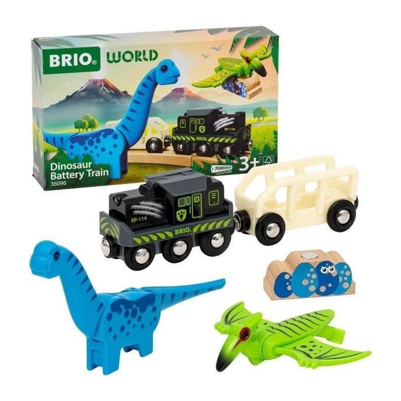 Brio Train a Piles Dinosaure - Train électrique - Dinosaure Inclus - Brio Train a Piles Dinosaure - Train électrique - Dinosaure Inclus -