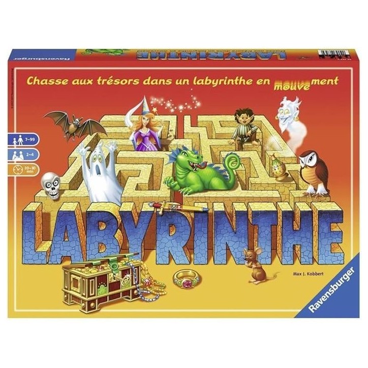 Labyrinthe - Ravensburger - Jeu de société famille - Chasse au trésor dans un labyrinthe en mouvement - Des 7 ans Labyrinthe - Ravensburger - Jeu de société famille - Chasse au trésor dans un labyrinthe en mouvement - Des 7 ans