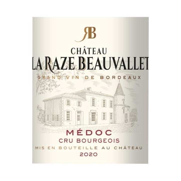 Château La Raze Beauvallet 2020 Médoc - Vin rouge de Bordeaux