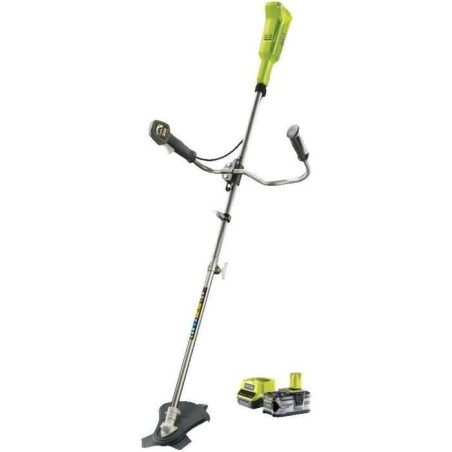 RYOBI - Débroussailleuse 18V ONE+ - guidon - Ø fil 1 x 1,6mm - lame 3 dents Tri-Arc™ 20cm + batterie 4,0 Ah & chargeur - RBC