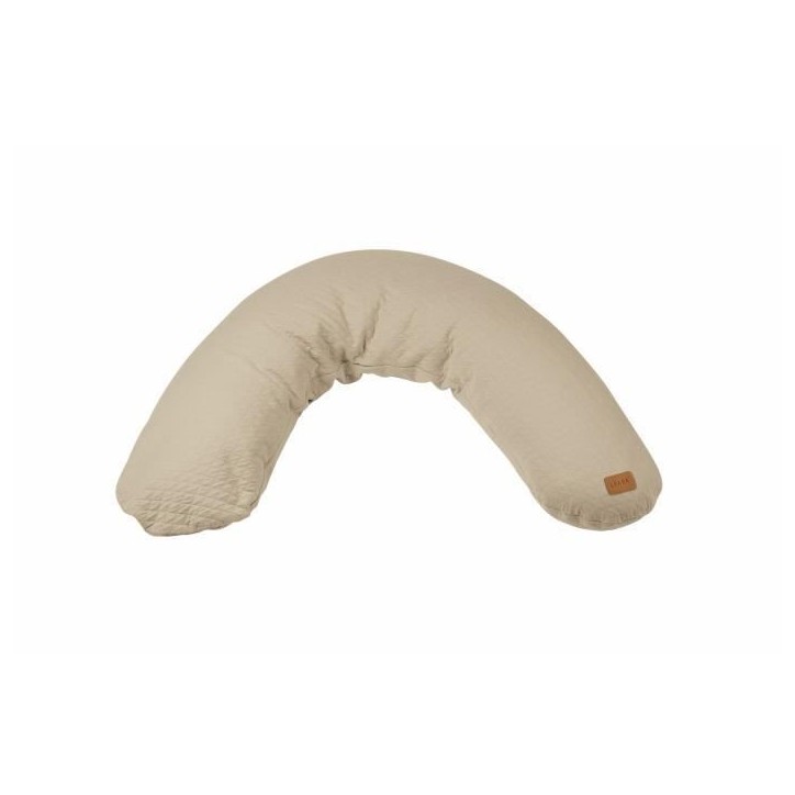 BÉABA - Big Flopsy™ - Coussin de grossesse et d'allaitement - Fleur de coton - 180 cm - Lin
