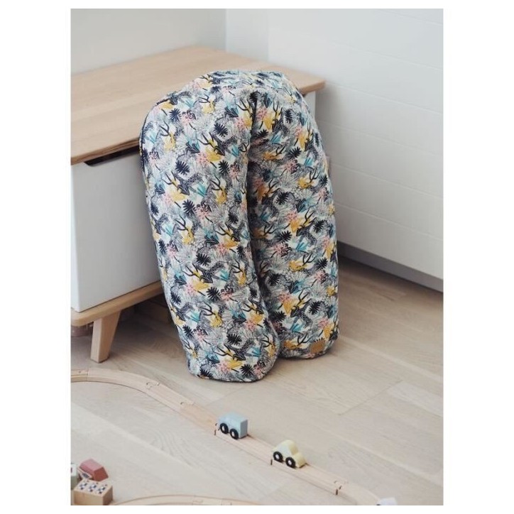 BÉABA - Big Flopsy™ - Coussin de grossesse et d'allaitement - Fleur de coton - 180 cm - Jungle BÉABA - Big Flopsy™ - Coussin de grossesse et d'allaitement - Fleur de coton - 180 cm - Jungle