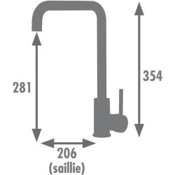 Mitigeur évier - Chromé - Bec orientable - EDOUARD ROUSSEAU - SOTO
