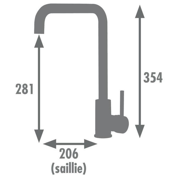 Mitigeur évier - Chromé - Bec orientable - EDOUARD ROUSSEAU - SOTO