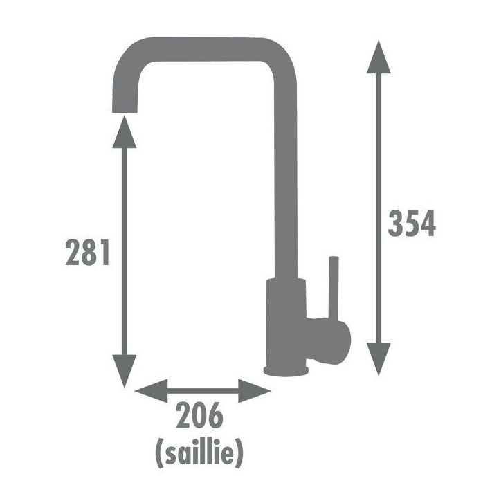 Mitigeur évier - Chromé - Bec orientable - EDOUARD ROUSSEAU - SOTO