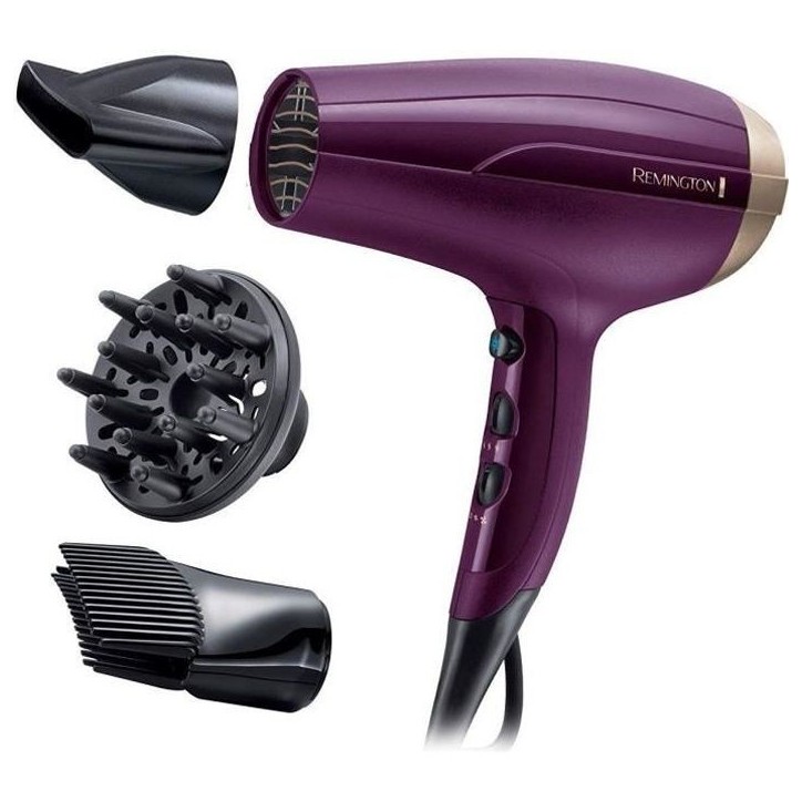 Seche-Cheveux Ionique REMINGTON D5219 - Anti-Frisottis, 3 Températures, 2 Vitesses, 2300W Seche-Cheveux Ionique REMINGTON D5219 - Anti-Frisottis, 3 Températures, 2 Vitesses, 2300W