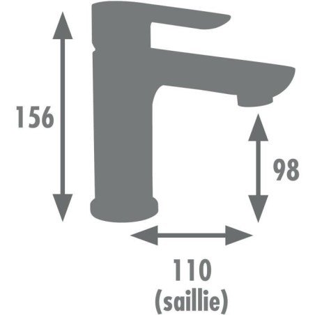 Mitigeur lavabo - EDOUARD ROUSSEAU - MILK - Graphite Mat