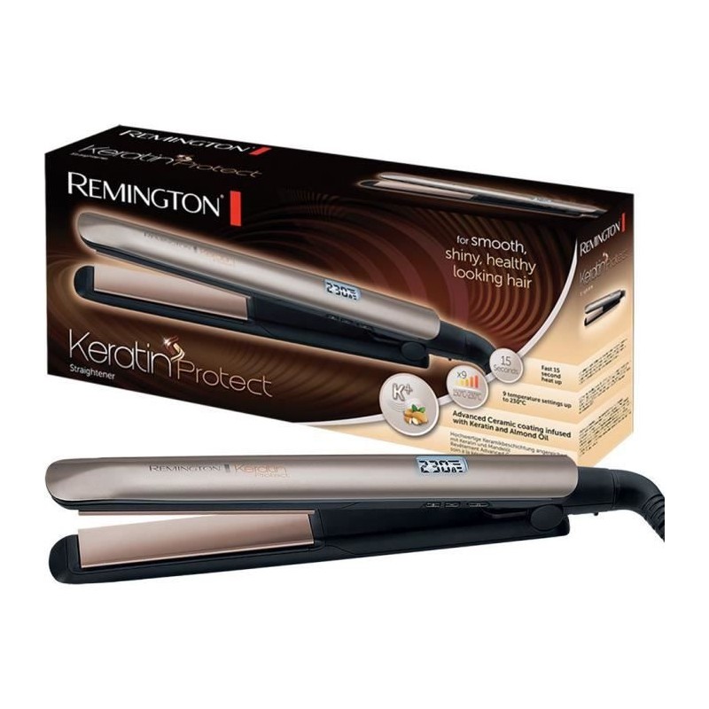 Remington S8540 Fer a lisser, Lisseur Keratin Protect, Plaques Flottan Remington S8540 Fer a lisser, Lisseur Keratin Protect, Plaques Flottan