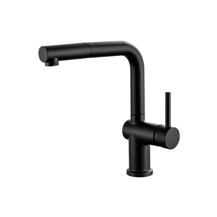 Mitigeur évier - Noir mat - Bec orientable - EDOUARD ROUSSEAU - CARRÉ Mitigeur évier - Noir mat - Bec orientable - EDOUARD ROUSSEAU - CARRÉ