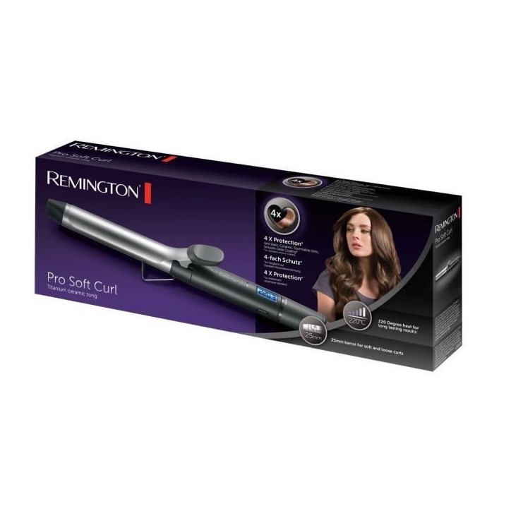 Boucleur Pro Soft Curl Remington CI6525 - 25mm : boucles souples - Céramique, Tourmaline Ionique, Antistatique, 10 réglages 13 Boucleur Pro Soft Curl Remington CI6525 - 25mm : boucles souples - Céramique, Tourmaline Ionique, Antistatique, 10 réglages 13